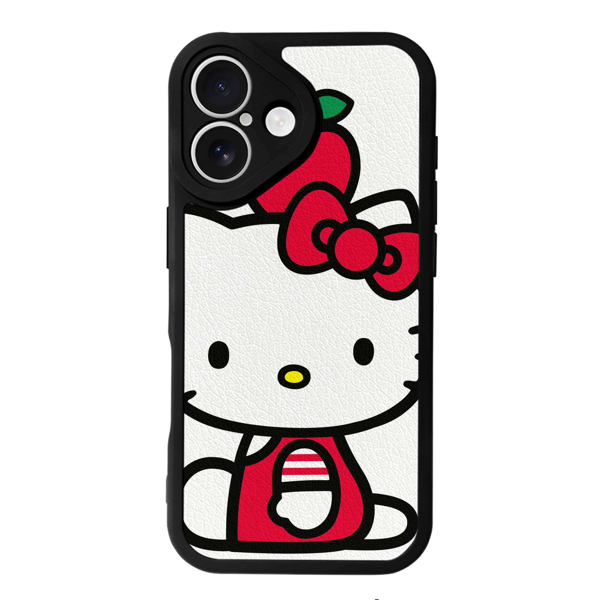 （画像用） Hello Kitty ハローキティ 【iPhone 16シリーズ対応】シリコンスマホケース（レザー調） 材質：シリコン